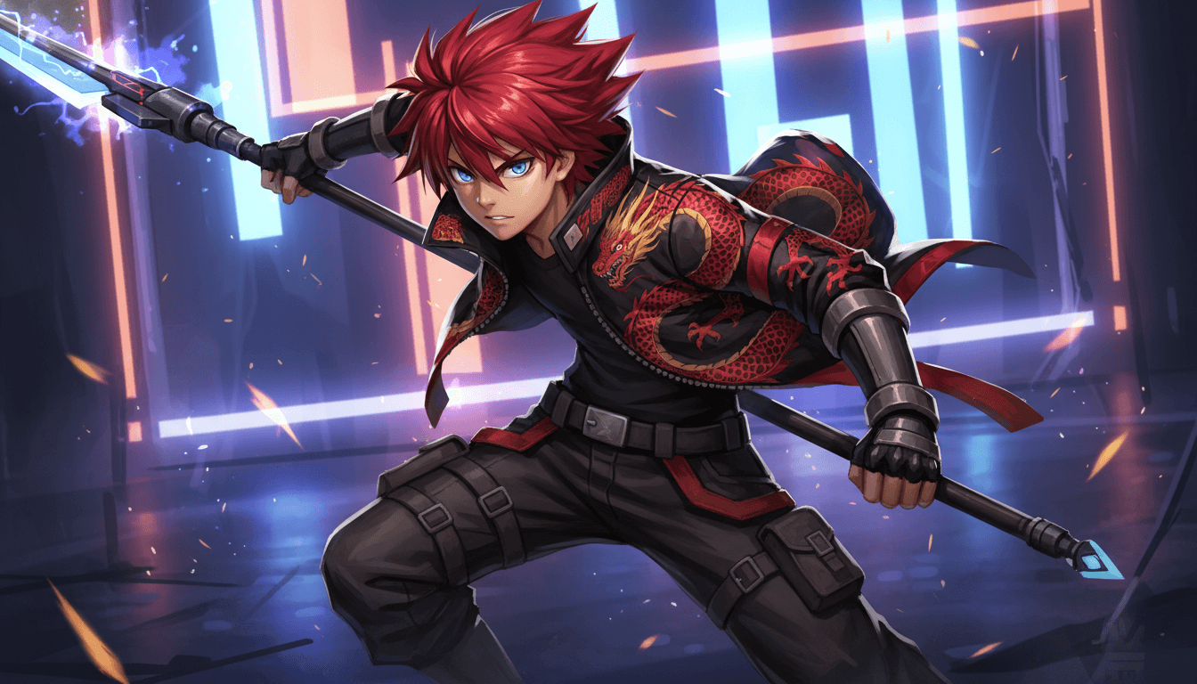 Anime render of an AI-generated character