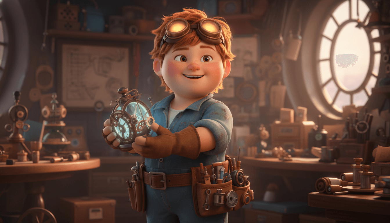 Pixar 3D render of an AI-generated character