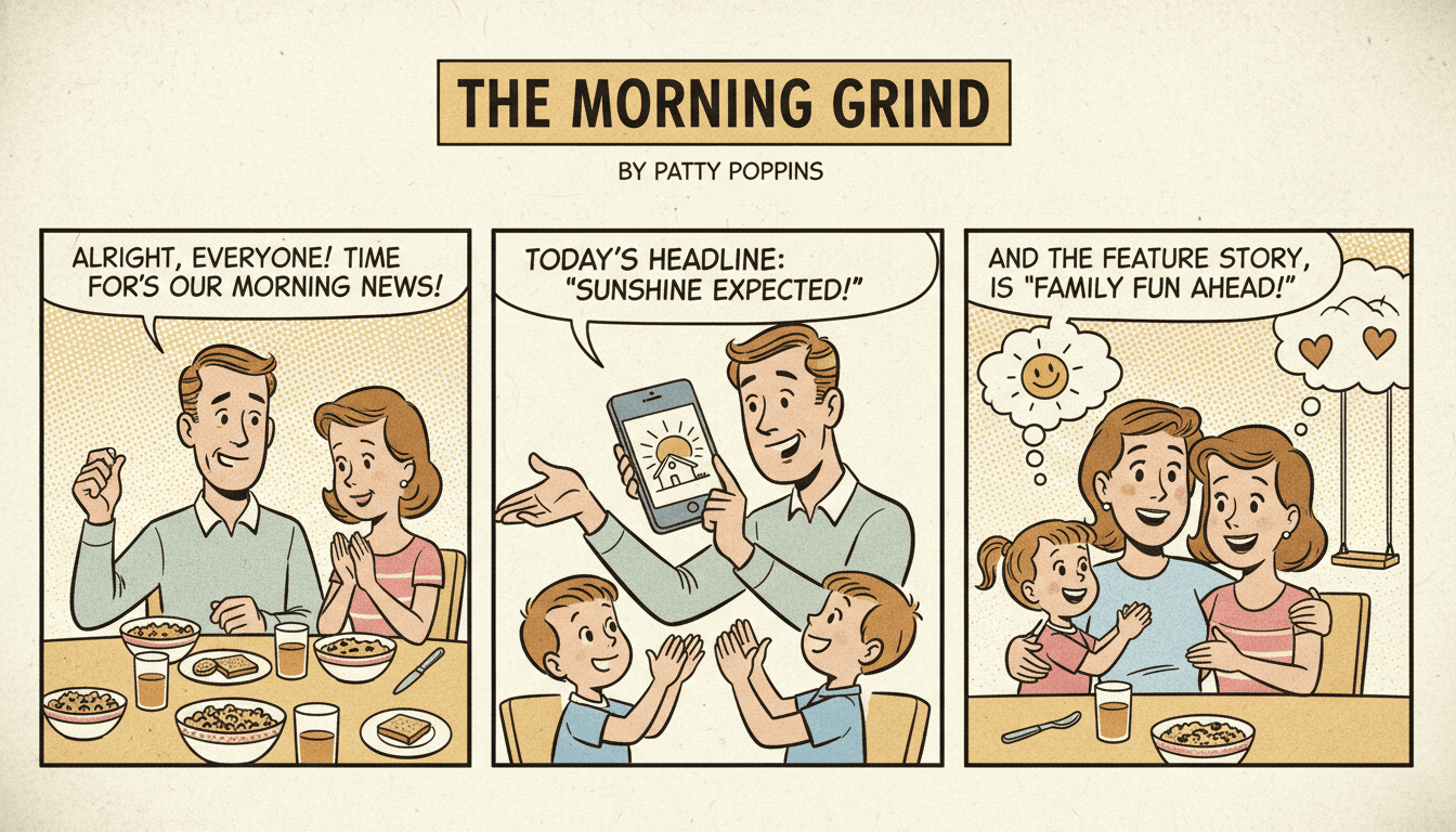 Newspaper Daily comic strip format example