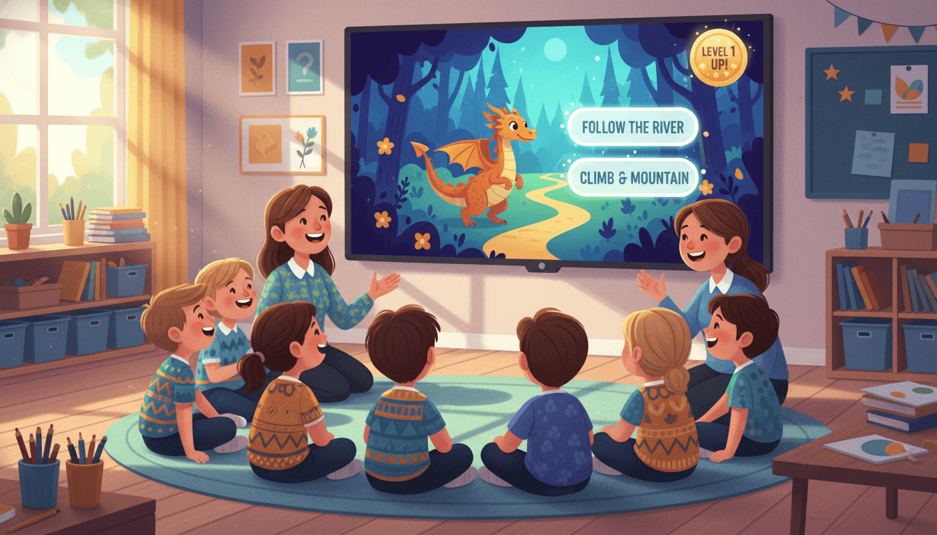 Classroom educational game story example