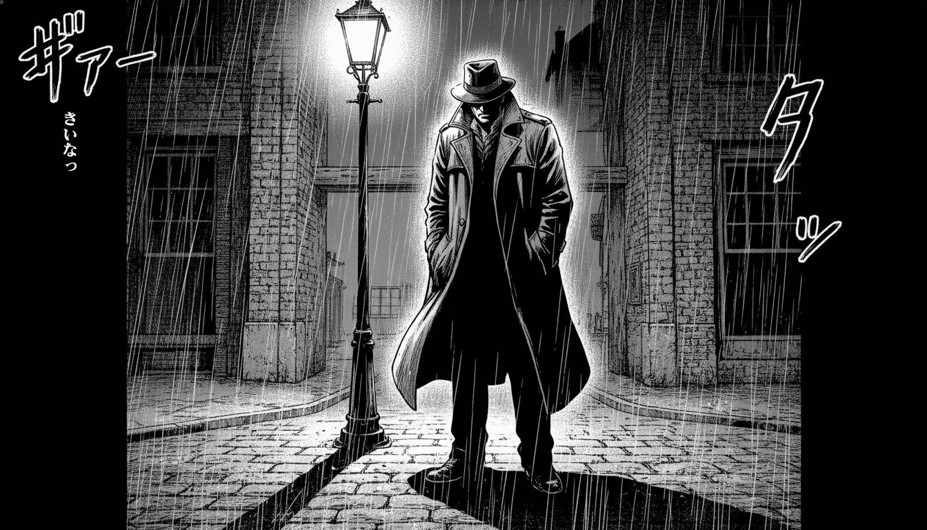 B&W Ink manga style example