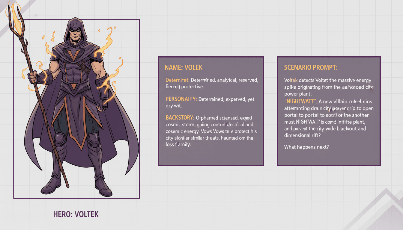 Setup Sheet roleplay story example