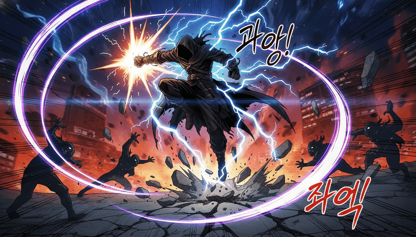 Action webtoon genre example