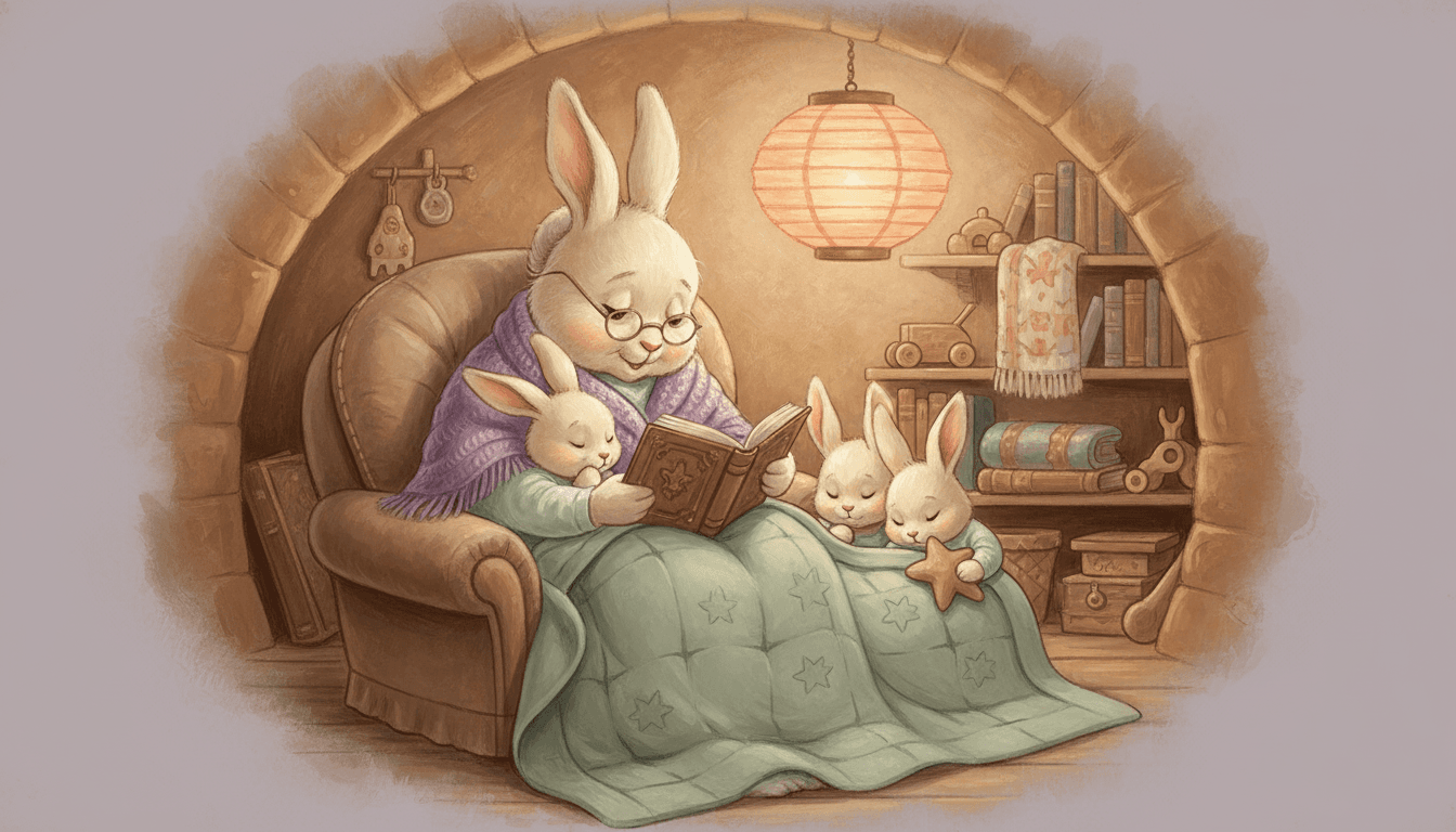 Storybook bedtime story creation illustration style