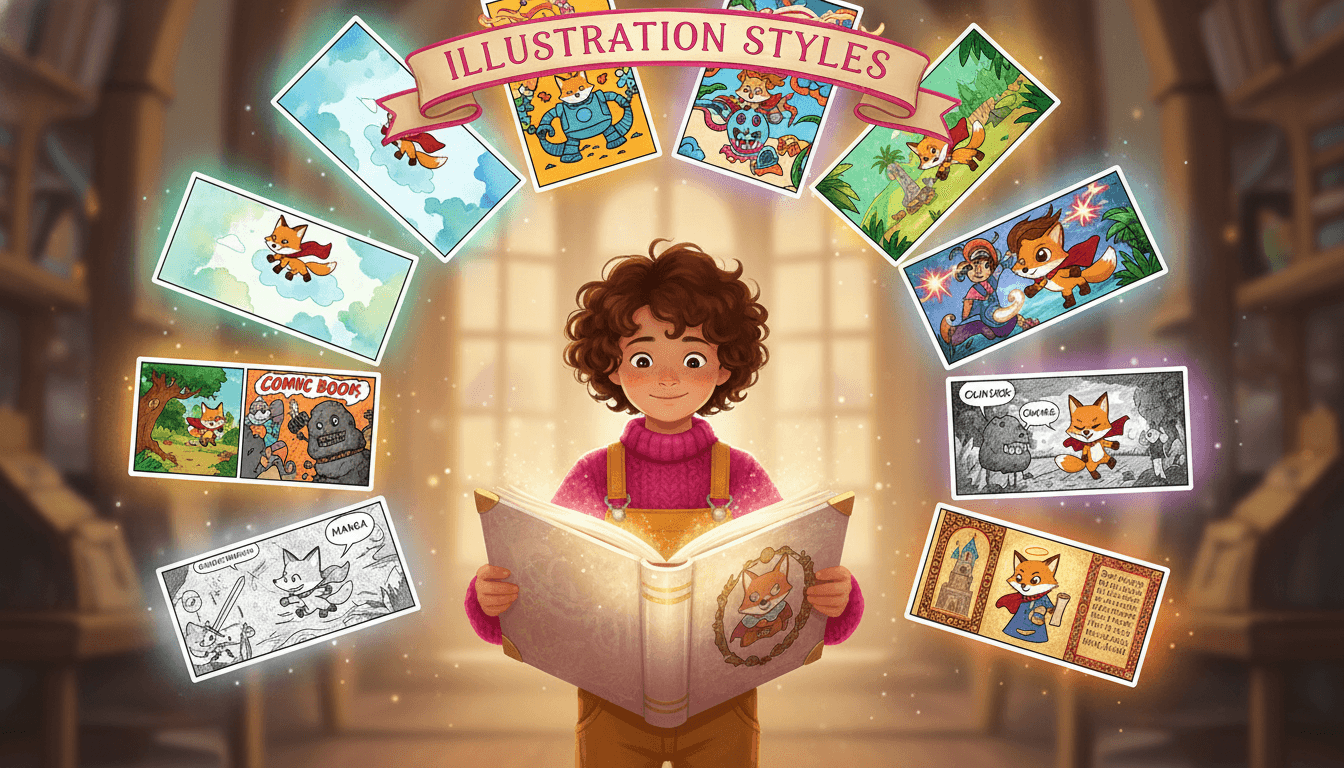 All Illustration Styles (Hub) - AI picture book example