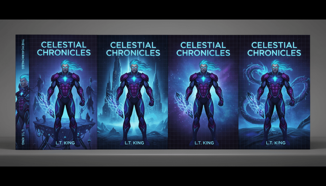 A book series where the same hero appears identical and on-model on every cover