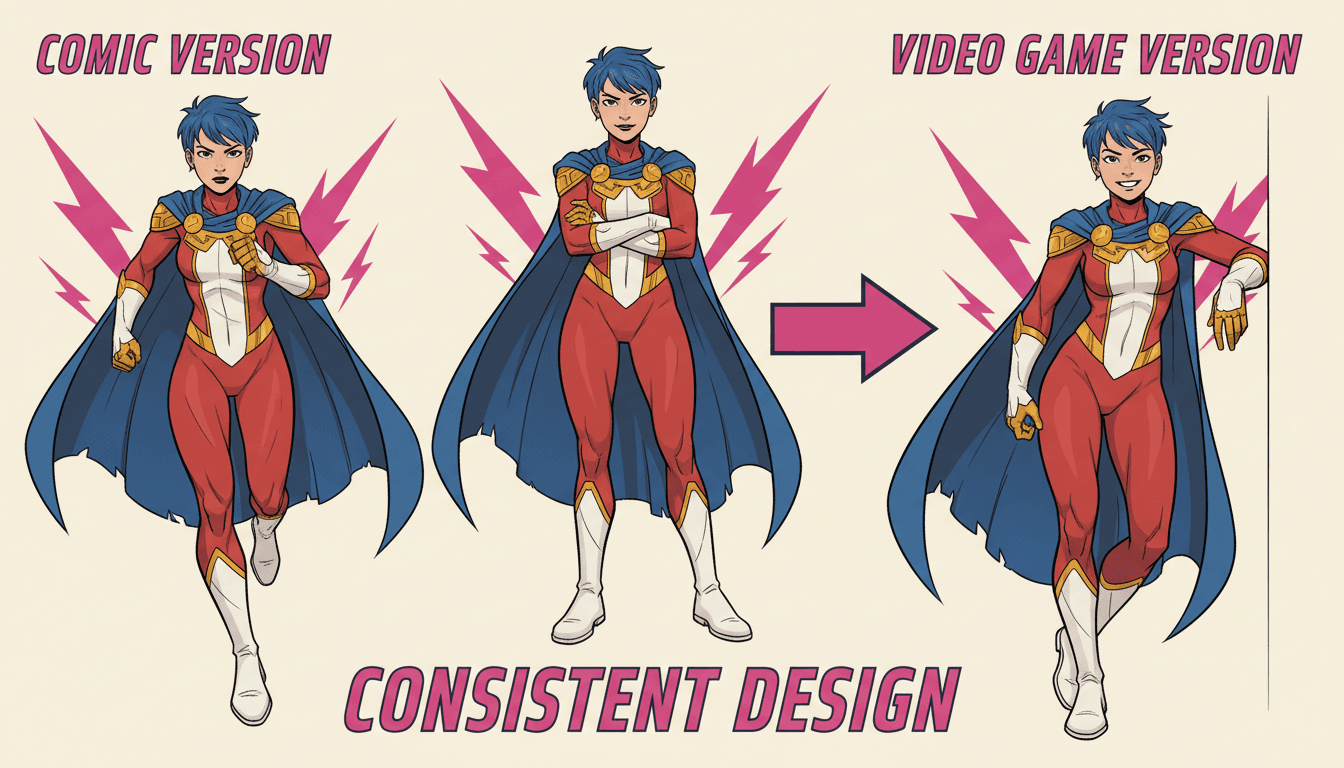 The Cast — comic to video conversion example