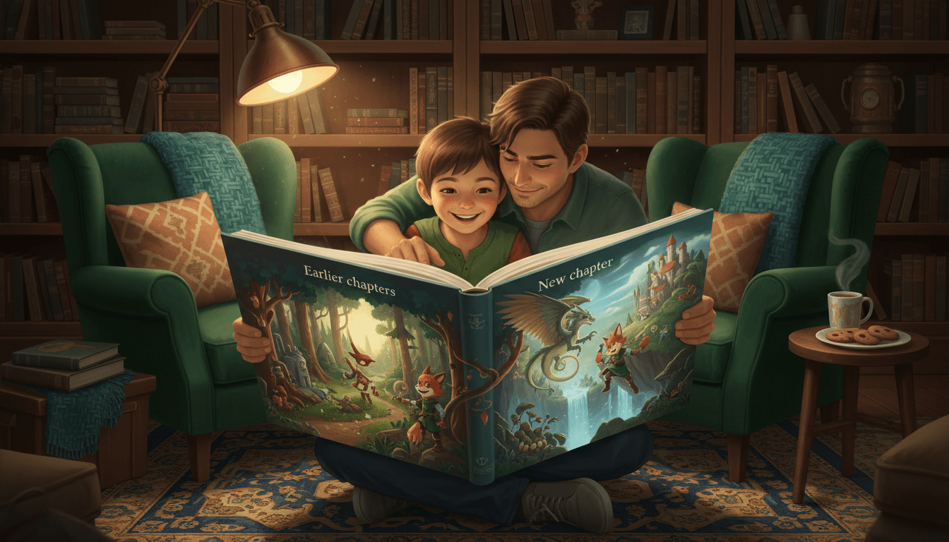 One Continuous Book continue story example