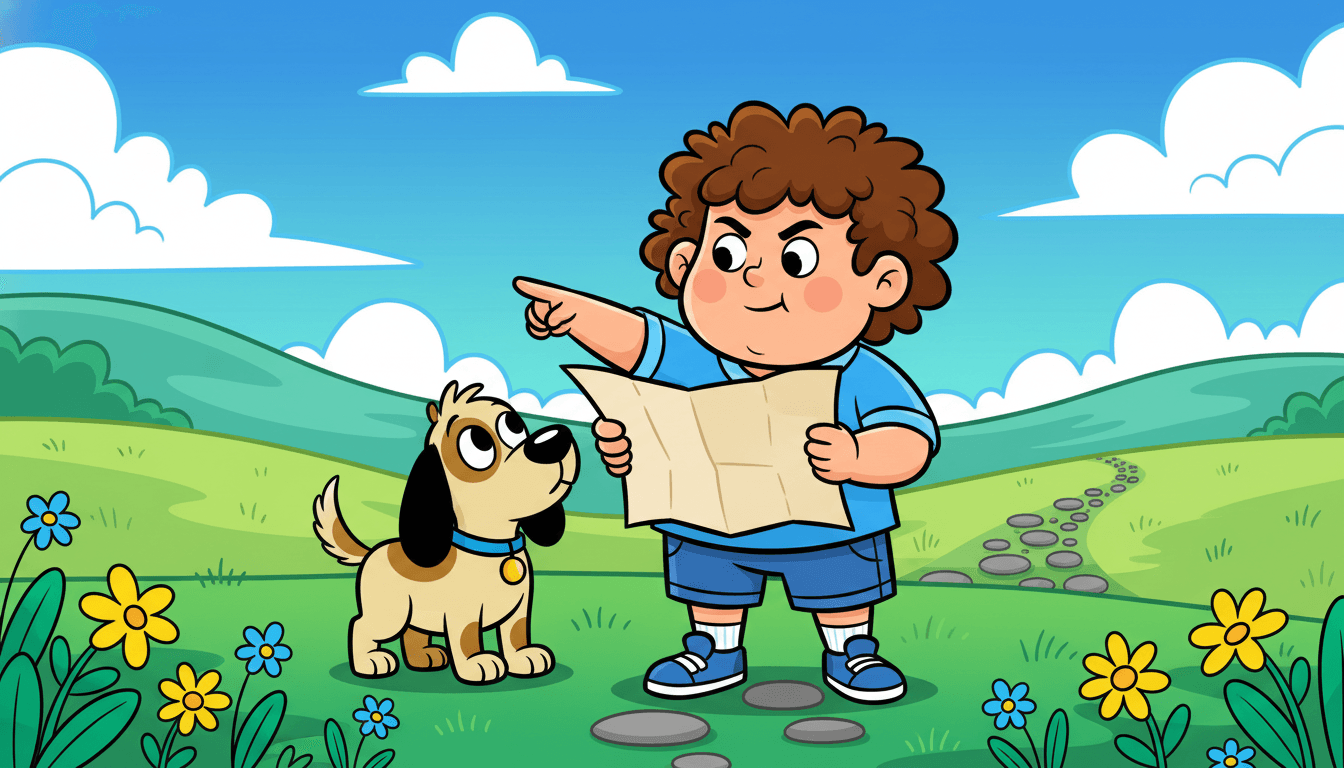 Cartoon illustration style example for a children's book made from text with C2Story