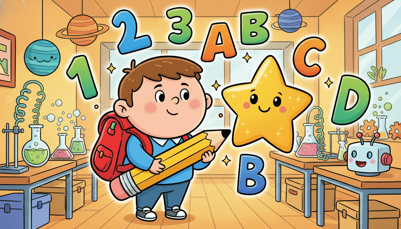 Cartoon illustration style example for an educational classroom picture book made with C2Story