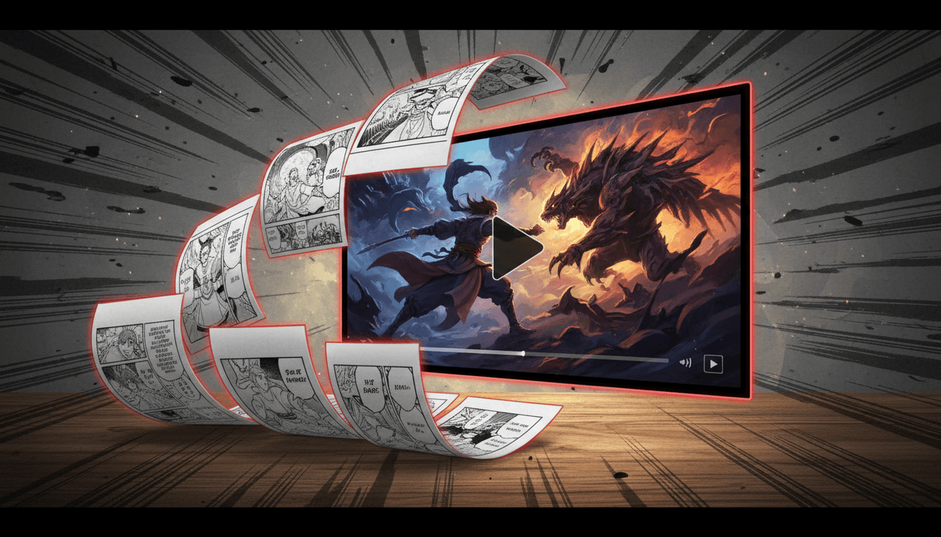 The Page — manga to video conversion example