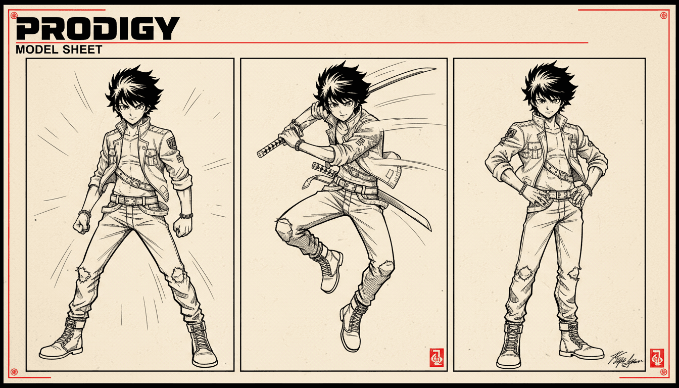 The Cast — manga to video conversion example