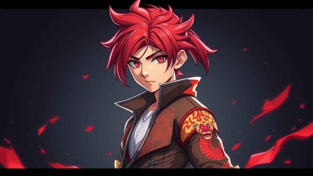 Anime render of an original character generator output