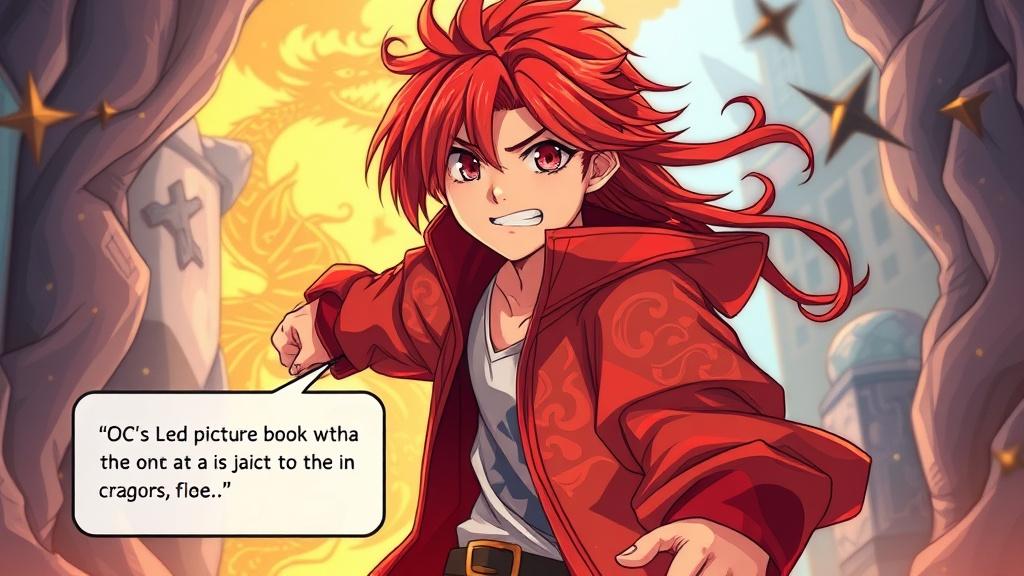 Anime OC story generator output style