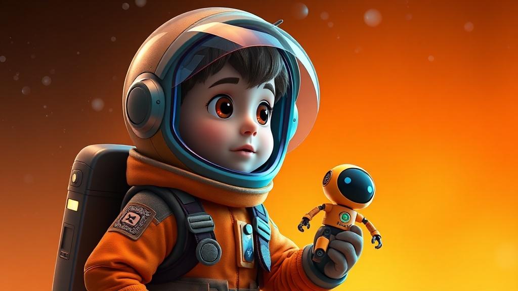 Pixar 3D story character design style for book authors
