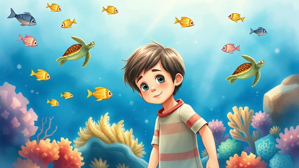 Watercolor style illustration perfect for first grade stories