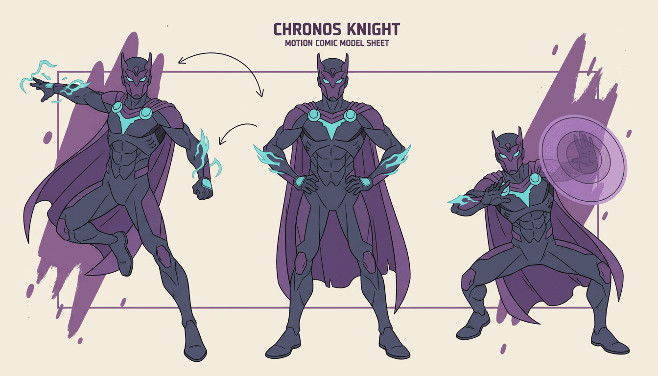 The Cast — motion comic generator example