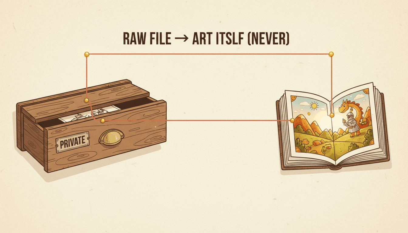 As Reference — Redrawn to match, from replacing a book illustration in C2Story