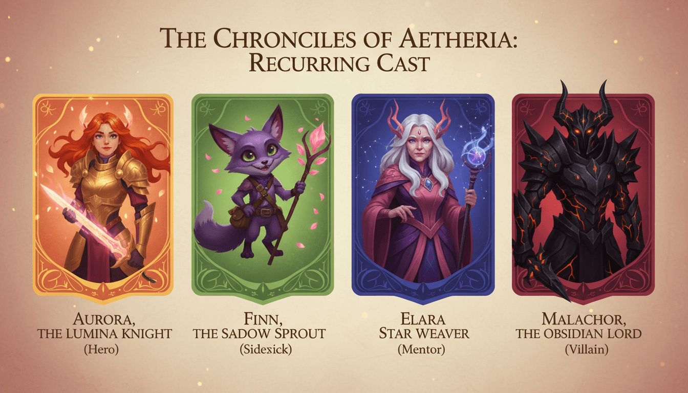 Recurring Cast story series example