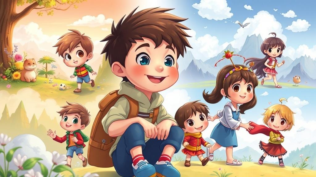 Collection of beautifully illustrated children books featuring consistent recurring characters