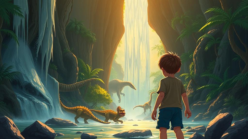 Cinematic style illustration with rich detail for kids