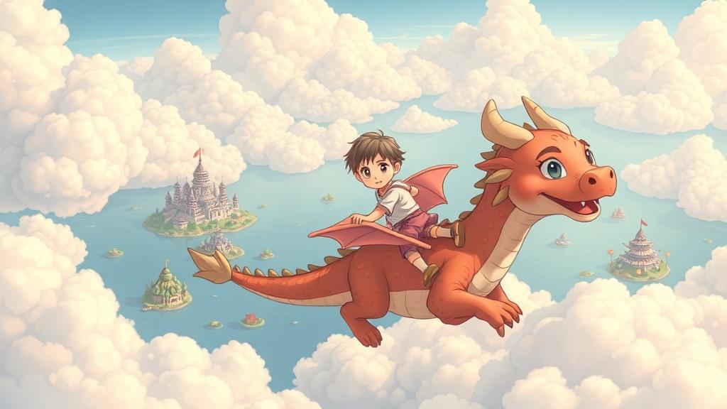 Cute anime style illustration for third grade picture books