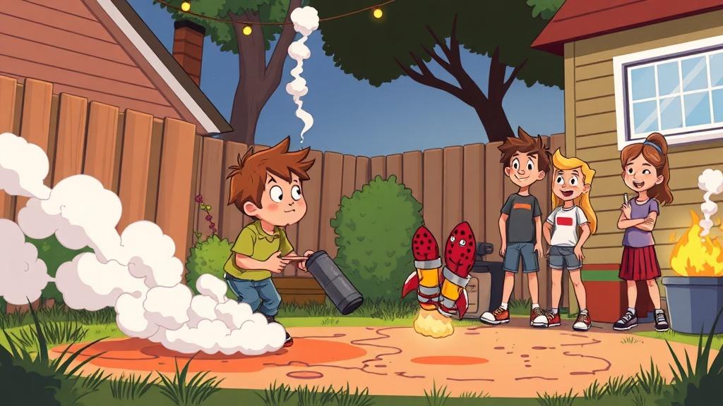 Bold cartoon style illustration for energetic young readers