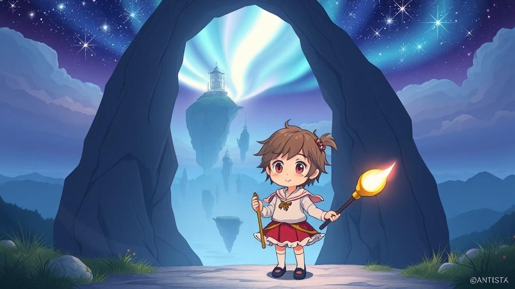 Cute anime style illustration for fifth grade picture books