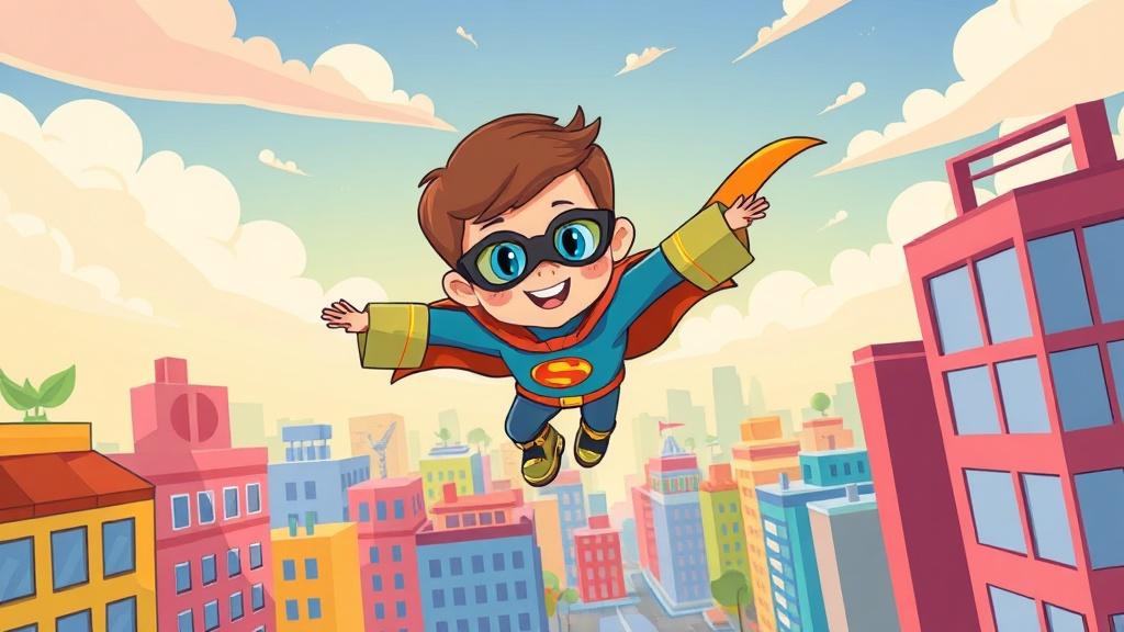 Cartoon children's book style