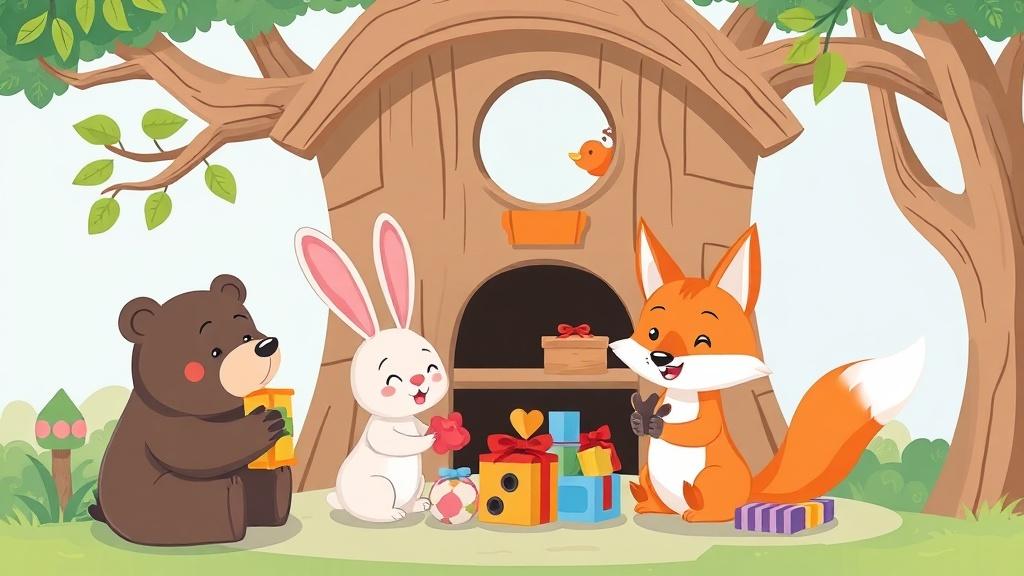 Cartoon style social emotional learning illustration