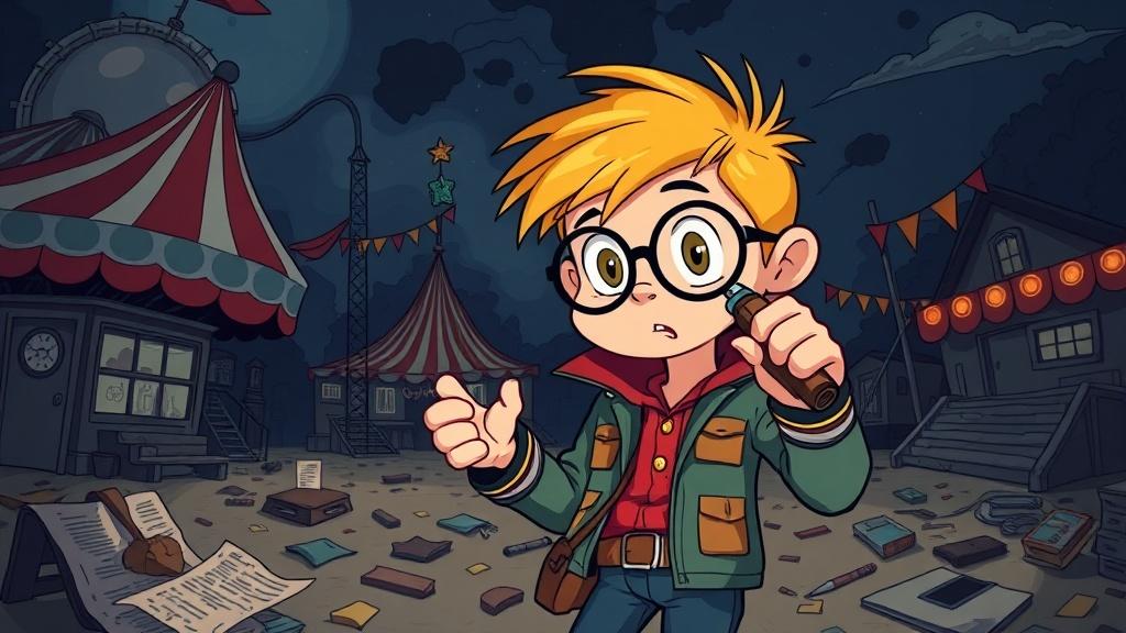 Bold cartoon style illustration for energetic young readers