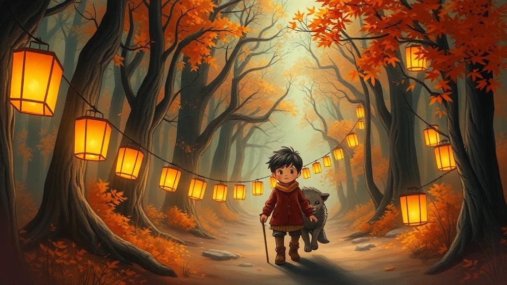 Classic storybook illustration style for children