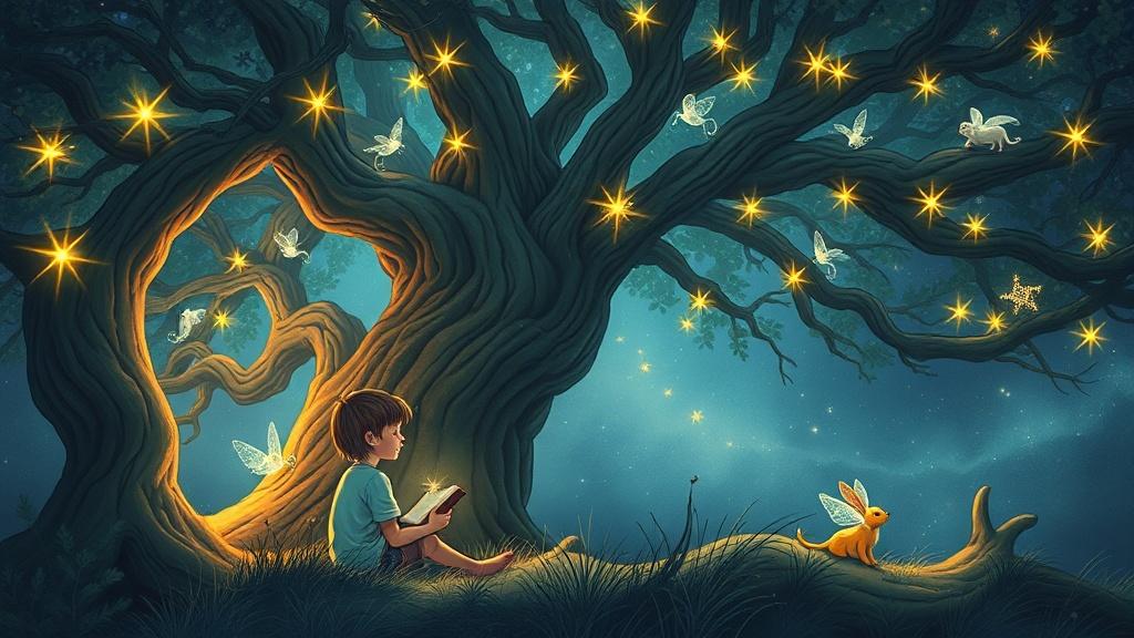 Classic storybook illustration style for children