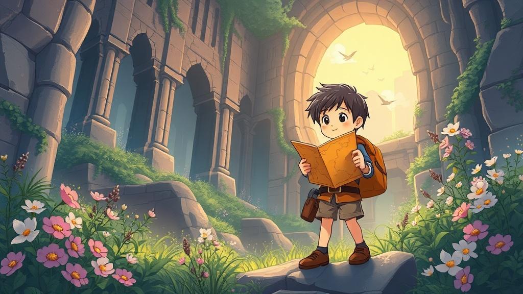 Anime children's book style