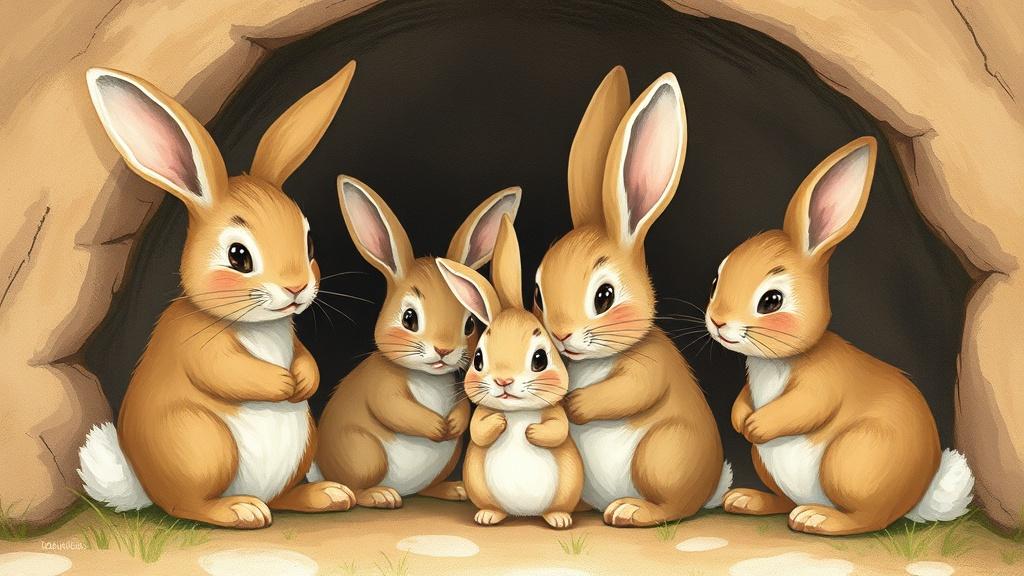 Storybook style new sibling book illustration