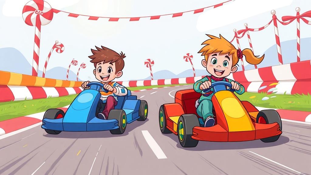 Cartoon children's book style