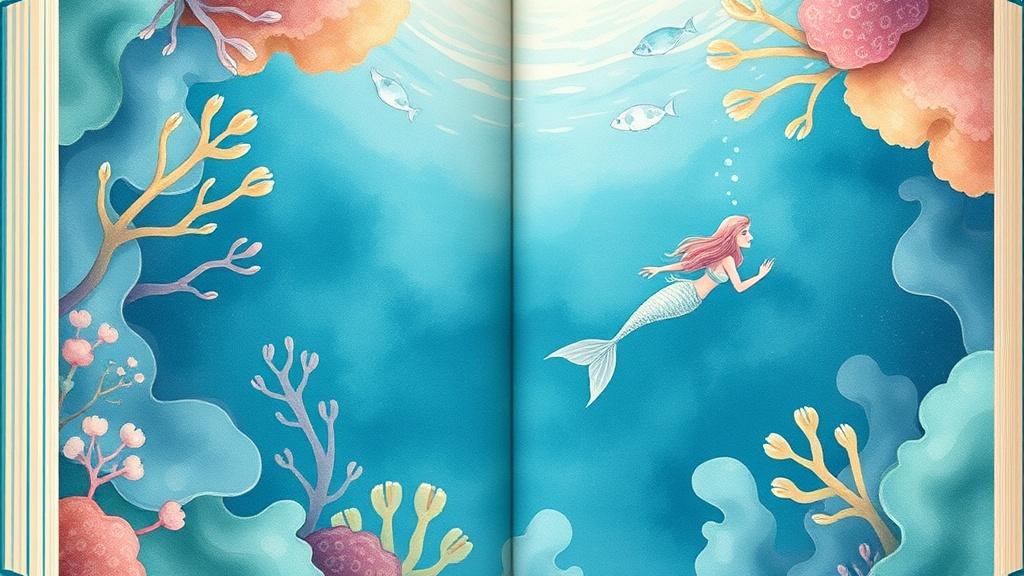 Watercolor illustrated book style