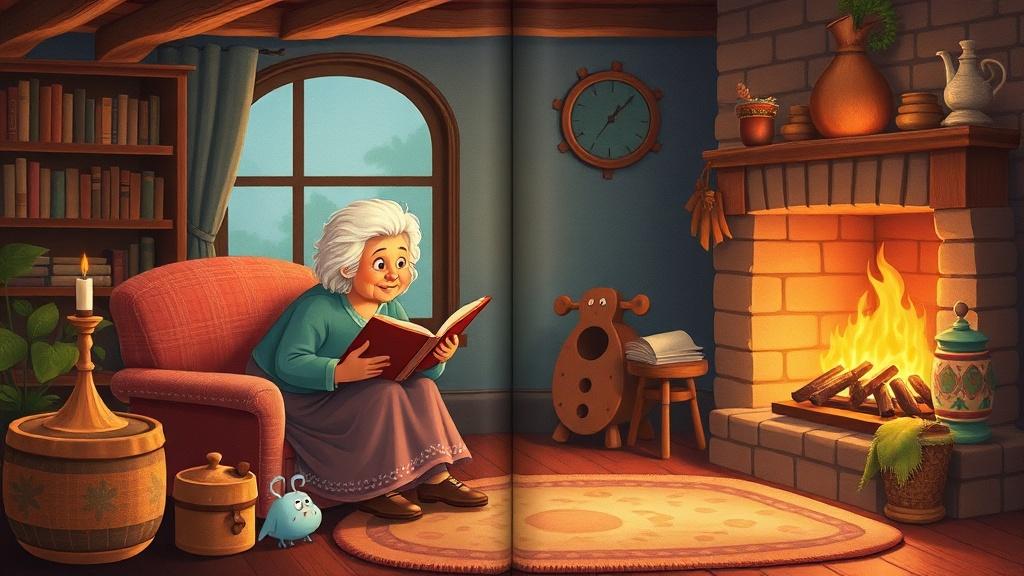 Storybook illustration style for children's book adaptation