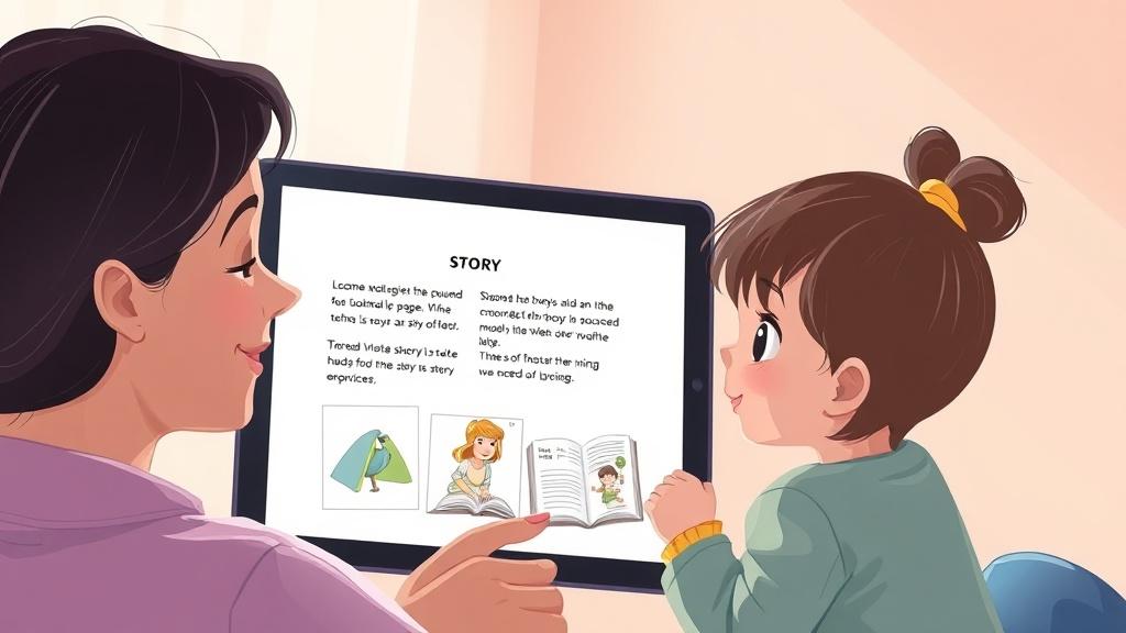 Cinematic picture book style for novel adaptation