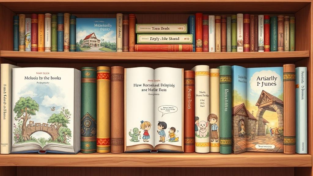 A collection of beautifully illustrated storybooks created from chapter books showing different art styles