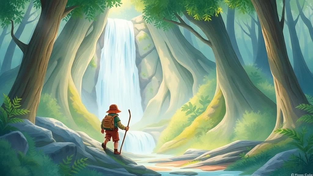 Watercolor illustration style for long story conversion