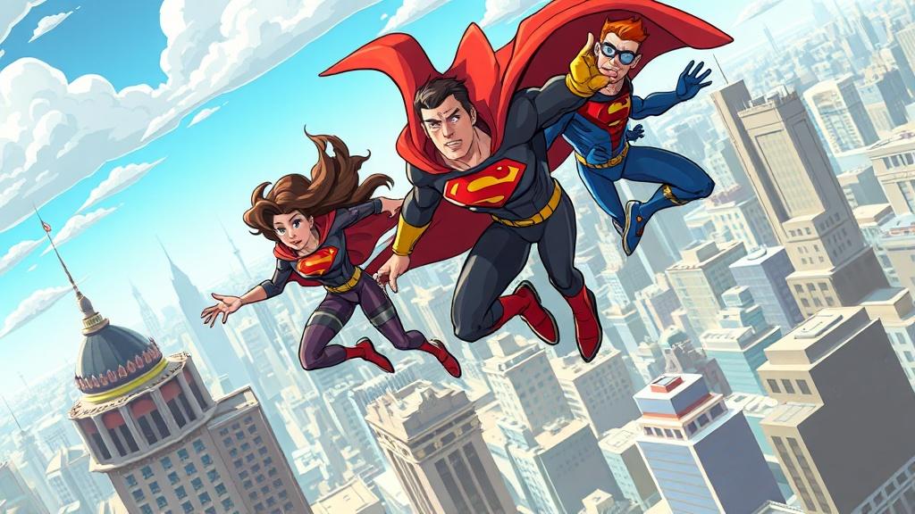 Superhero comic style