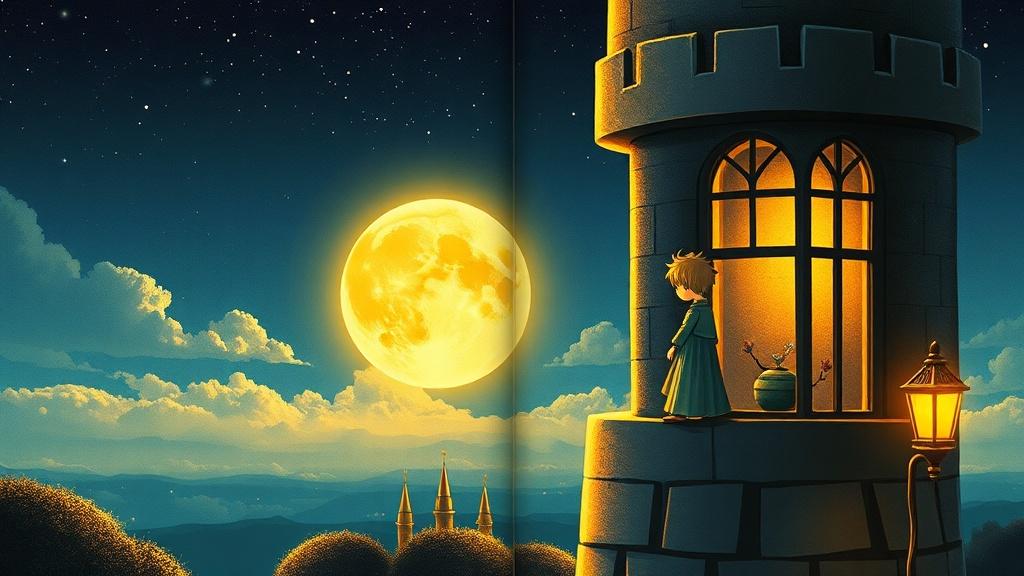 Storybook illustration style for bedtime picture books