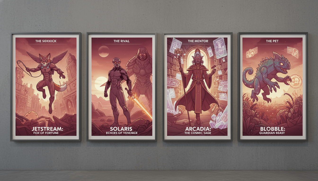 A row of spin-off story covers each starring a different supporting character from the same universe