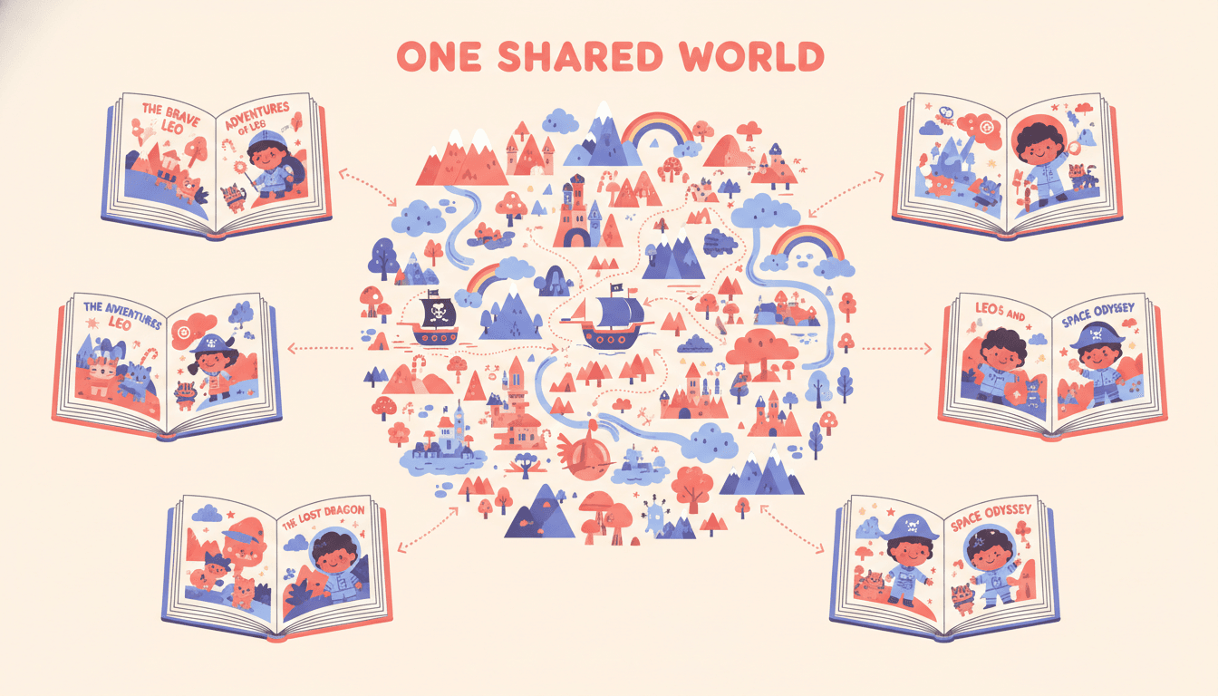 One Shared World — example of a children's book series made with AI