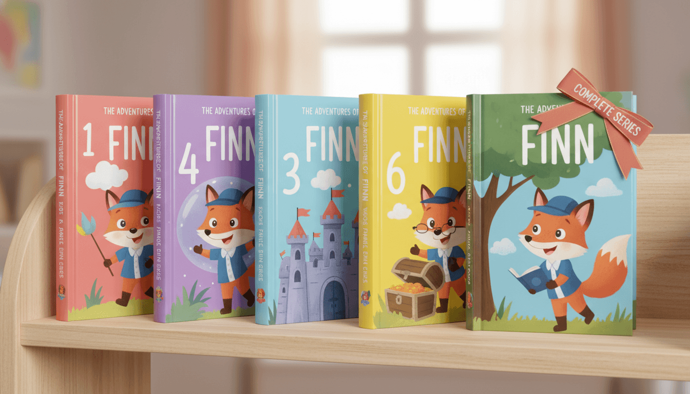 The Series Shelf — example of a children's book series made with AI