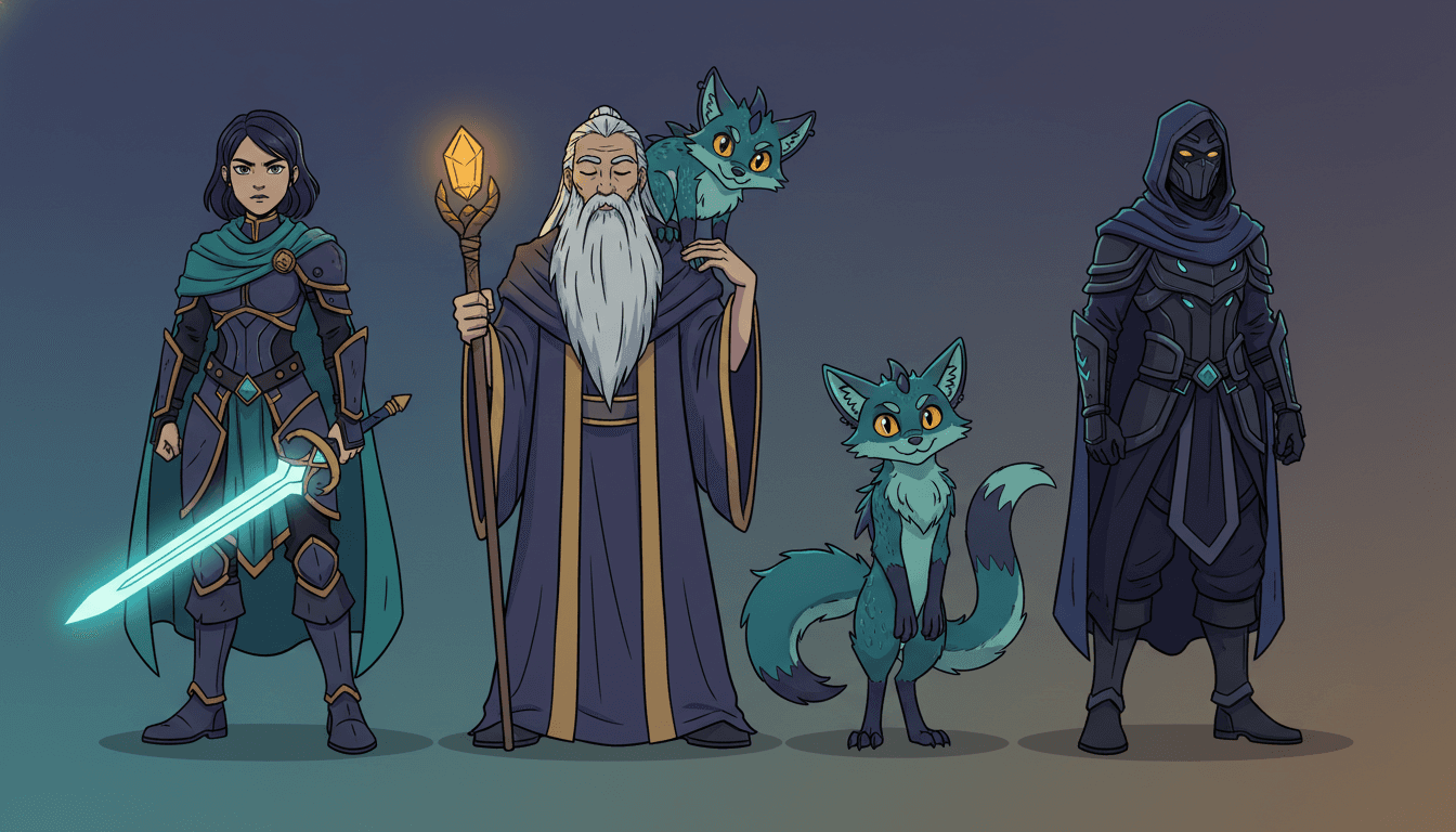 The Full Lineup — example of creating characters for a story