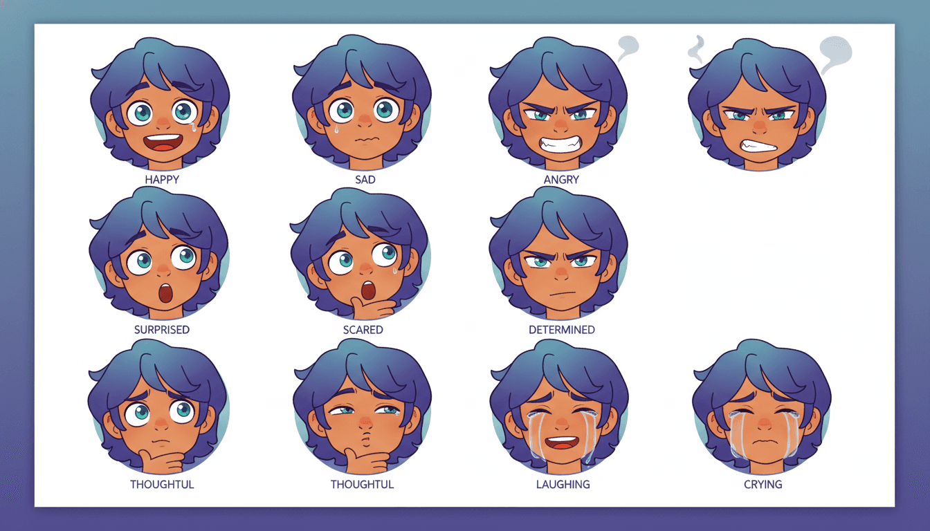Expressions — example of creating characters for a story