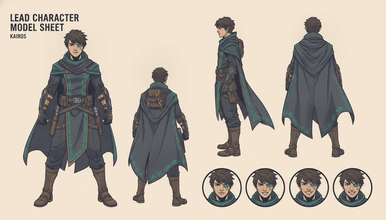 The Cast — pdf to comic example