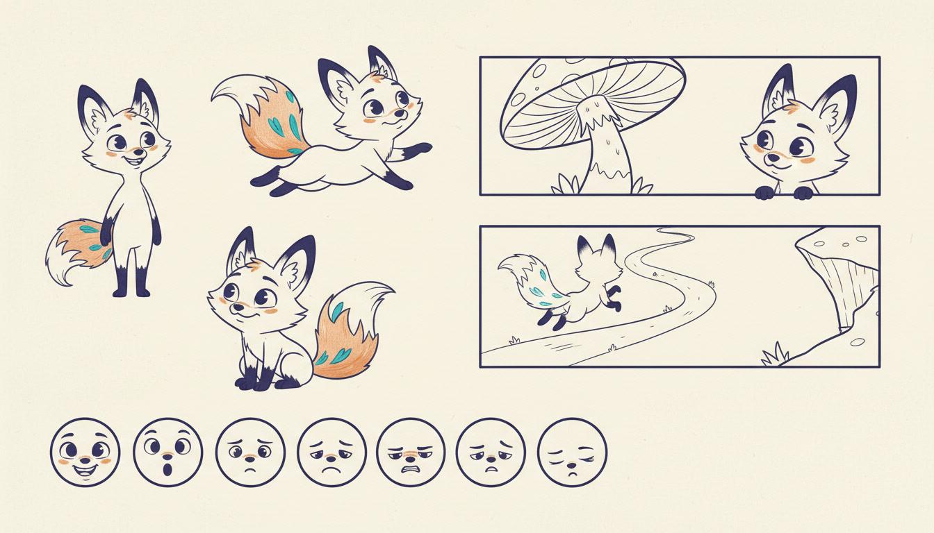 The Cast — On model, every angle, from making a storyboard from your storybook in C2Story